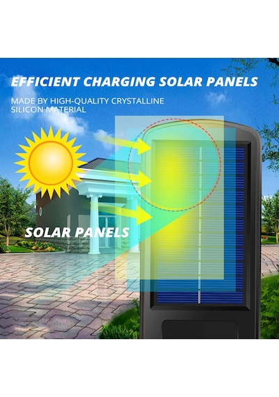 Solar Bahçe Aydınlatma 180 Cob Led Güneş Enerjili Bahçe Lambası