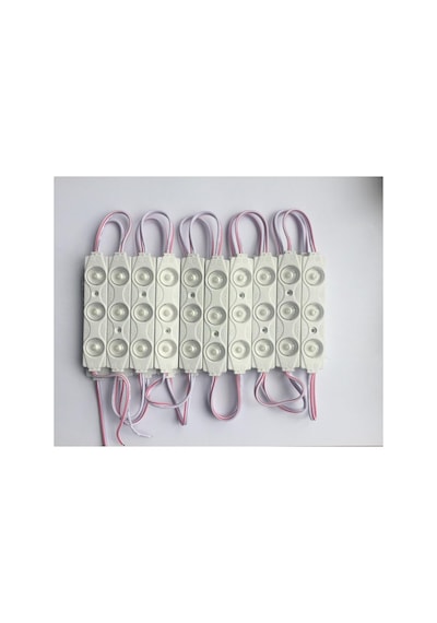 3 Ledli Parmak Led Modül 1.5w 2835 Smd Mercekli Beyaz Kasa,gün Işığı 12v 10 Adet Standart