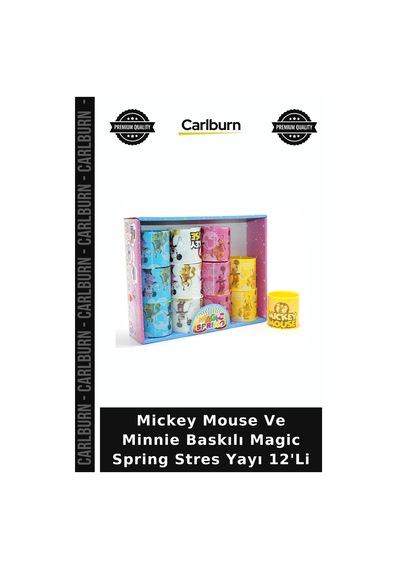 Mickey Mouse Ve Minnie Baskılı Magic Spring Stres Yayı 12'li Nefes Oyuncak Baskılı Eğlence