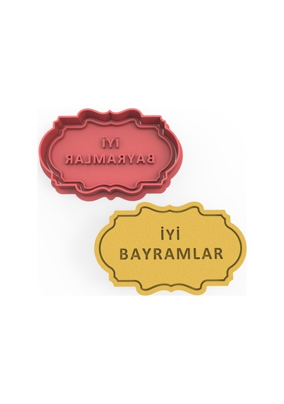 İyi Bayramlar Kurabiye Kalıbı Şekillendirici Kopat 2'li