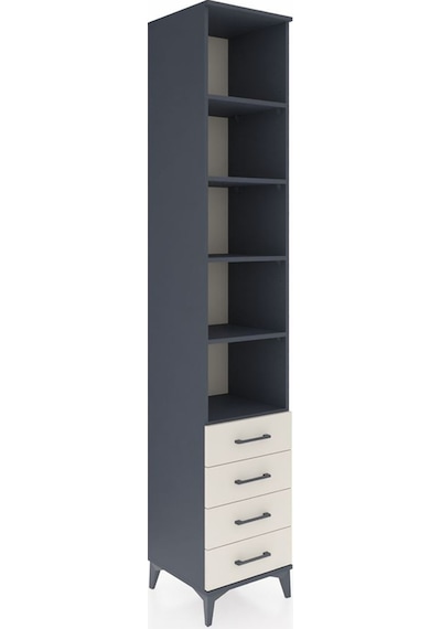 Hyperion Dolap 5 Raflı 4 Çekmeceli 44x44x243 Antrasit-aytaşı Antrasit