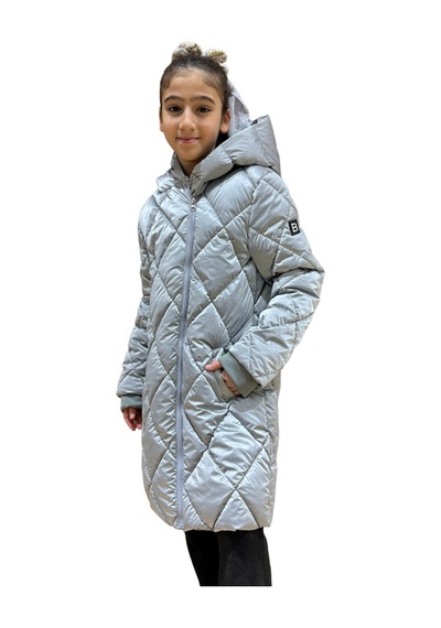 Benitto Kids Kız Çocuk Kapüşonlu Kaban 51329 Gri
