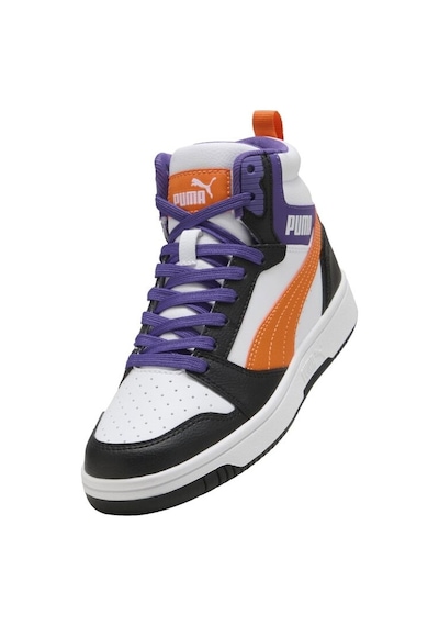 Puma Rebound V6 Mid Günlük Bilekli Spor Ayakkabı Siyah Mor Siyah Mor