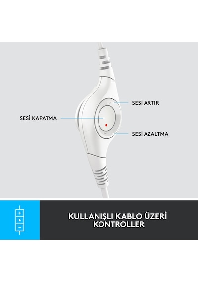 Logitech H390 USB Gürültü Önleyici Mikrofonlu Kulak Üstü Kulaklık