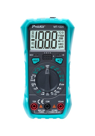 Ten, Proskit Mt-1220 Dijital Multimetre Ncv, Kapasitans, Sıcaklık Ölçer Profesyonel Ölçüm Cihazı