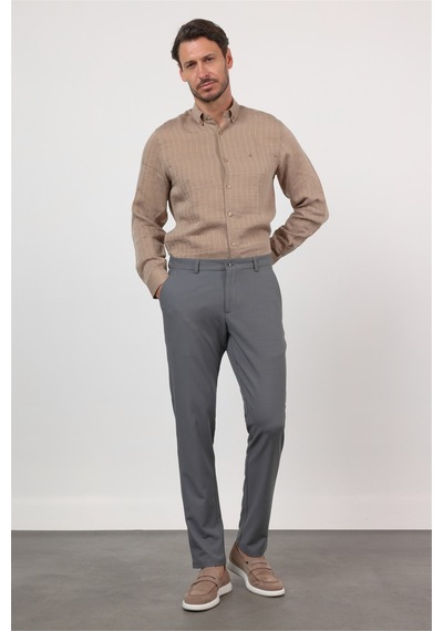 İmza Füme Yan Cep Comfort Fit Esnek Chino Pantolon 1003260171