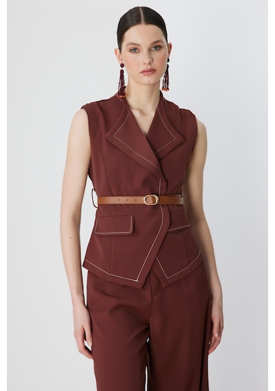 On Fashion Yelek 810 Kahve