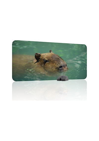 Capybara Kaymaz Dikişli Kauçuk Oyuncu Mousepad V2 - 90x40 Xxl Gaming Mouse Pad Fare Altlığı