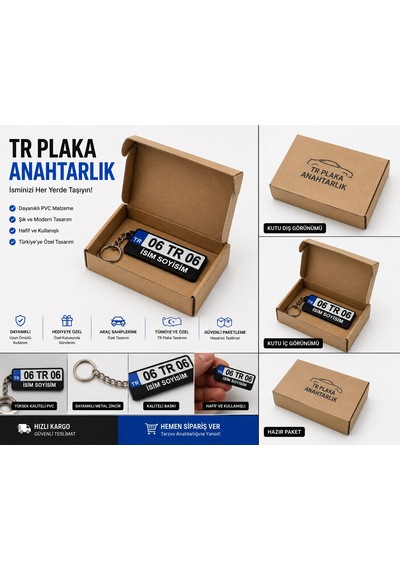 3d Anahtarlık Kişiye Özel Plaka Qtop Q-0965