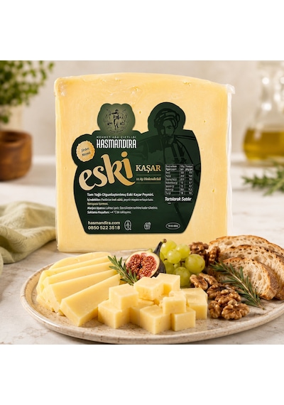 Hasmandıra Gurme Kaşar Seti - Muş Kaşarı 300g + 12 Ay Dinlendirilmiş Eski Kaşar 300g Şirden Mayalı