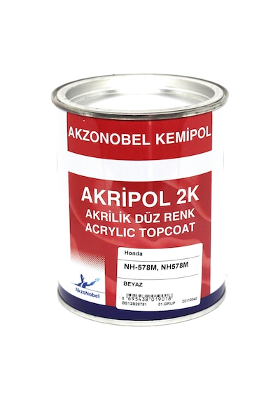 Akzonobel Akripol 2k Düz Renk -beyaz-nh578m - 578m-1 Lt.