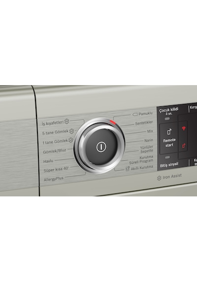 Bosch WTX87K8XTR 9 KG Isı Pompalı Çamaşır Kurutma Makinesi Gri