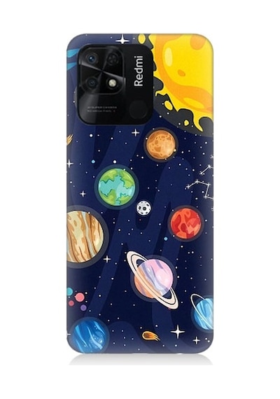 Xiaomi Redmi 10c Uyumlu Gezegenler Ve Yıldız Haritası Desenli Silikon Kılıf