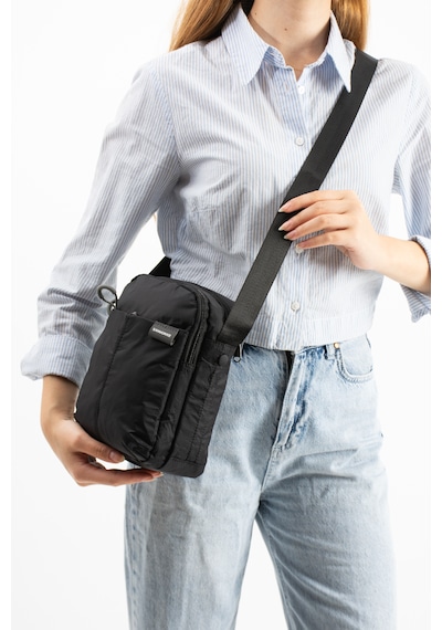 Sanmorris Unisex 4 Bölmeli Suya Dayanıklı Paraşüt Kumaş Omuz Çantas 6033 Siyah