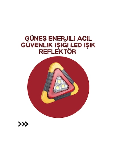 Drnds Alüminyum Gövdeli Led Üçgen Reflektörlü Acil Işık