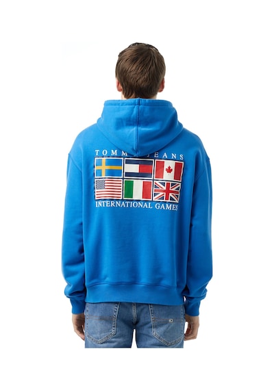 Tommy Hilfiger Tommy Jeans Tju Archive Games Unisex Mavi Hoodiedüzdm0dm19544