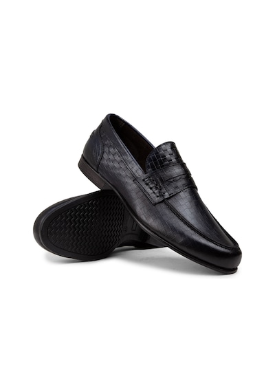 Deery Hakiki Deri Lacivert Erkek Loafer Ayakkabı - 01978mlcvc08 Lacivert