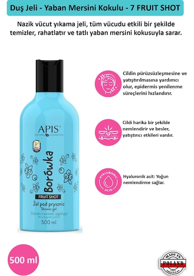 Apis Natural Fruit Shot Yaban Mersini Duş Jeli 500 ML
