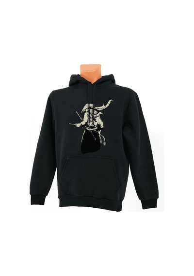 Hasır Şapkalı Savaşçı Baskılı Sweatshirt