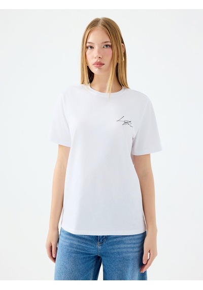LOFT Regular Fit Kadın Tshirt K.kol Lf2039163 Q1.v1 Beyaz