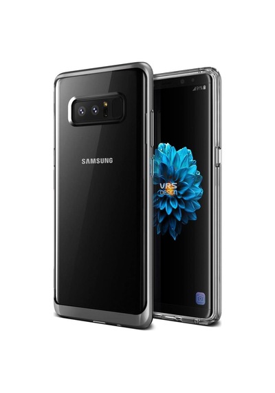 Vrs Galaxy Uyumlu Note 8 Crystal Bumper Kılıf Light Silver