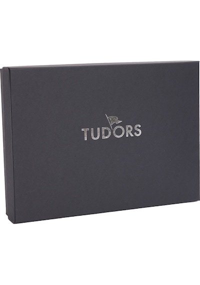Tudors Özel Kutulu Erkek 3'lü Set Hediyelik - Çeyizlik Cüzdan, Kartlık Ve Kemer Seti-50305 Siyah