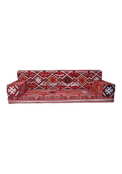 Erbasonline Mtk409-401 Şark Köşesi Kırmızı Halı Ds. Dörtlü Minder Tk. 140Lık