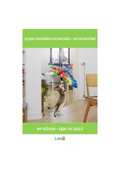 Uçan Papağan Kediler İçin İlgiyi Çekici Ses Ve Işık Özellikli Oyun Oyuncağı