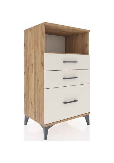 Hyperion Komodin Tek Raflı 3 Çekmeceli 60x44x106 Çam-aytaşı Çam