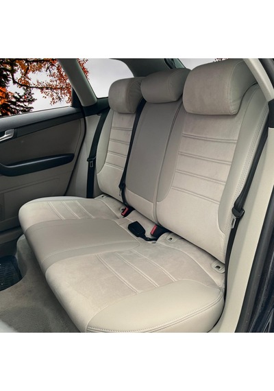 Audi A3 Uyumlu Araca Özel Oto Koltuk Kılıfı 158485 Deri Bej/taytüyü Bej