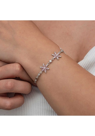 Casera's Gümüş Pembe Lotus Çiçeği Kadın Bileklik Csr2185825 Gümüş