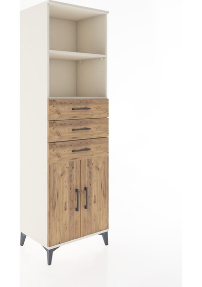 Hyperion Dolap 3 Raflı 3 Çekmeceli 2 Kapaklı 60x44x195 Aytaşı-çam Aytası