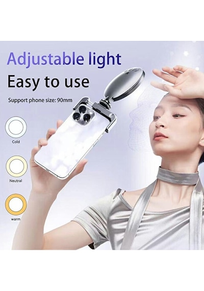 Şarjlı Led Selfie Video Kamera Işığı Tripod Uyumlu Ve Mandallı 30