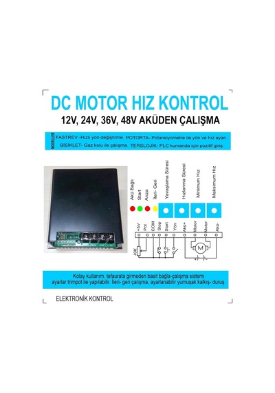 PWM Dc Motor Hız Kontrol Devresi 40A Sürekli 100A Anlık