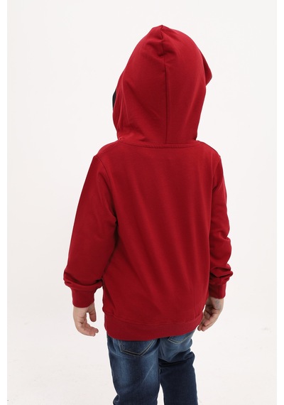 Toontoy Kids Toontoy Erkek Çocuk Relax Fit Kapüşonlu Cepli Baskılı Sweatshirt - 2 İplik Bordo Toontoy Kids Toontoy Erkek Çocuk Relax Fit Kapüşonlu Cepli Baskılı Sweatshirt - 2 İplik Bordo