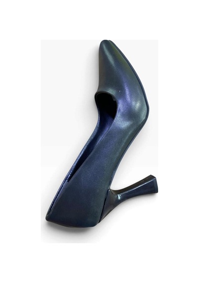 İremsu Kadın Kadeh Topuklu Simli Rugan Mat Stiletto Siyah Mat - 938559482 Siyah Mat