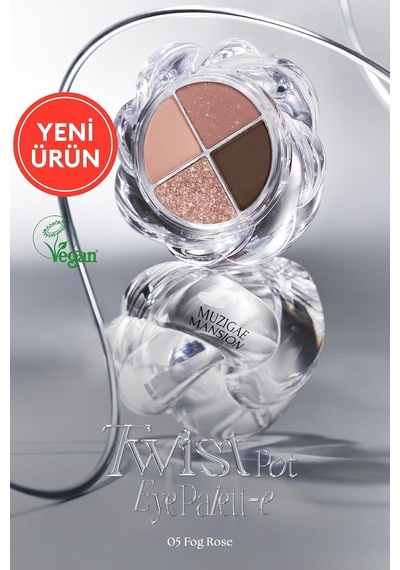 İpeksi Dokulu 4'lü Far Paleti Twist Pot Eye Palette 05 Fog Rose Diğer