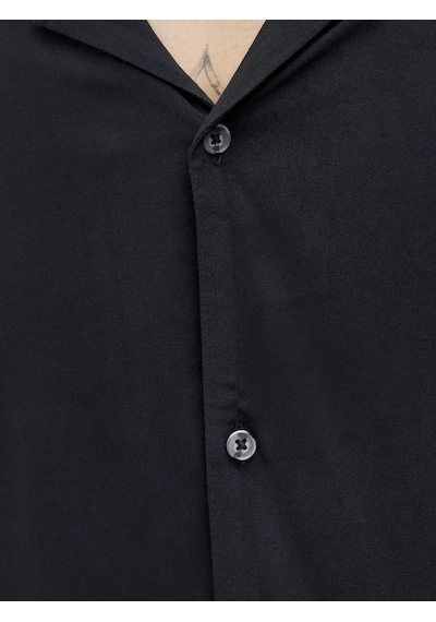 Jack & Jones Erkek Kısa Kollu Gömlek - Jeff - 12268443 Black Siyah