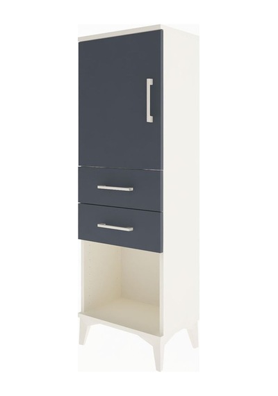 Arges Dolap 2 Raflı 2 Çekmeceli Tek Kapaklı 44x30x134 Aytaşı-antrasit Aytası