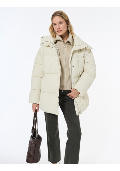 Koton Fermuarlı Cepli Çıkarılabilir Kapüşonlu Uzun Kollu Su İtici Oversize Şişme Mont Ekru 6wak00156ew Ekru Koton Fermuarlı Cepli Çıkarılabilir Kapüşonlu Uzun Kollu Su İtici Oversize Şişme Mont Ekru 6wak00156ew Ekru