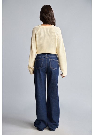 Defacto 90s Wıde Leg Geniş Paça Cepli Jean Pantolon H7793ax26aunm82 Mavi-nm82