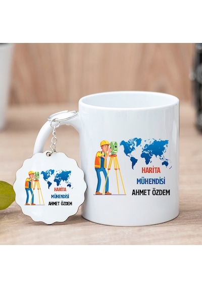 Harita Mühendisi Kupa Bardak Ve Anahtarlık