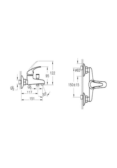 Punto Figo ( A41185) Banyo Bataryası A41185 Krom
