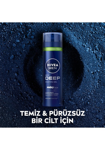 Lexroo Erkek Tıraş Jeli Deep 200ml,aktif Karbon,kesiklere Karşı Koruma