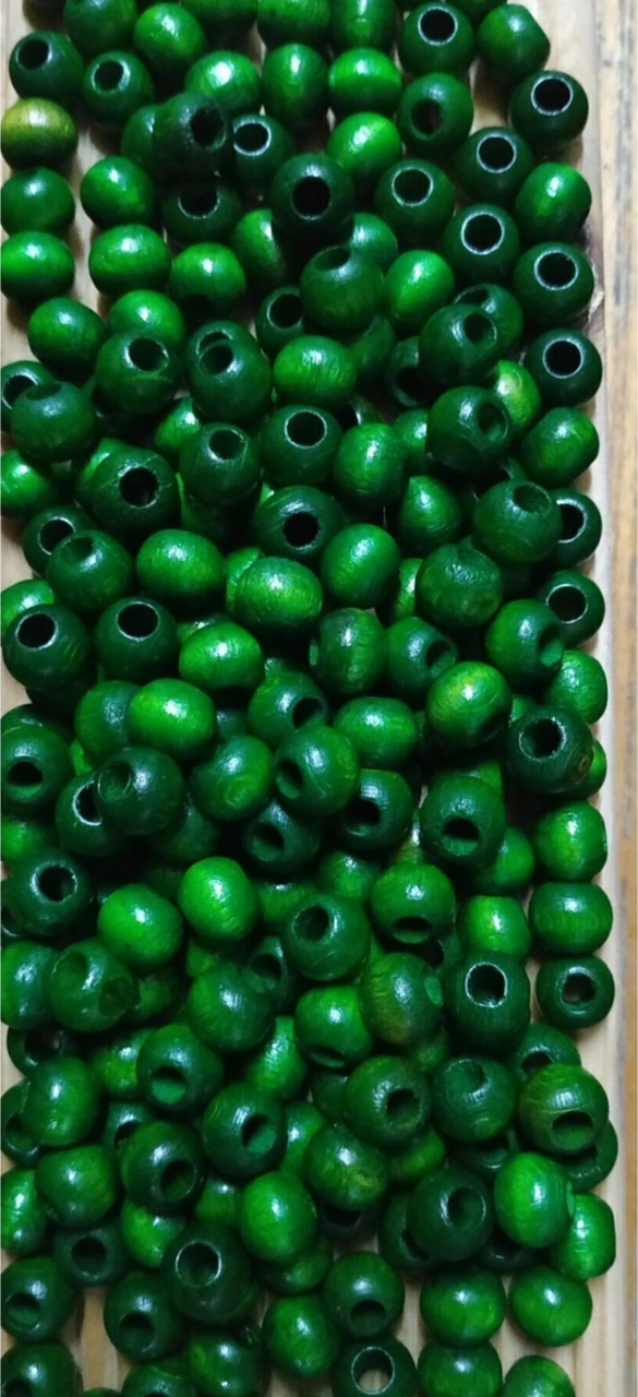 Ahşap Boncuk 10 Mm 100 Gr Ort 250 - 300 Adet Yeşil