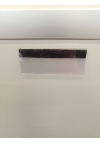 Şeffaf Etiket 10 Ad Pvc Magnet Etiketlik Mıknatıslı 8x4 Cm Raf Etiket Cebi