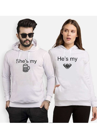 Tshirthane My Beer My Diamond Sevgili Kombinleri Kapüşonlu Kombi