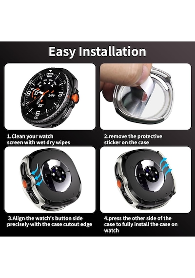 Samsung Galaxy Uyumlu Watch 8 Classic 46mm Sert Pc Kasa Ve Ekran Koruyucu