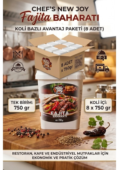Fajita Baharatı 750 G X 8 Adet - 1 Koli Koli Bazlı Avantaj Paketi