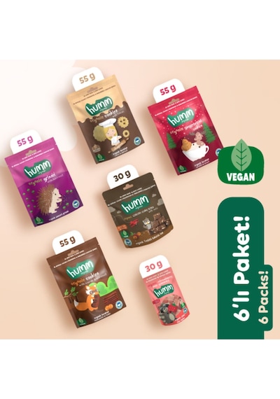Humm Organic Organik Vegan Ara Öğün Atıştırmalık 6'lı